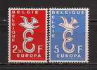 BELGIUM EUROPA CEPT 1958 SET MNH - 1958