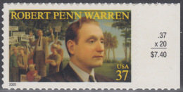 !a! USA Sc# 3904 MNH SINGLE W/ Right Margin - Robert Penn Warren - Ungebraucht