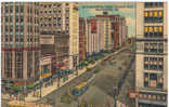INDIANAPOLIS, INDIANA Washington Street LOOKING EAST Busy MAIN STREET SCENE C-1930-40 - Otros & Sin Clasificación