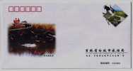 Red-crowned Crane Bird,China 2005 Baicheng City Tourism Bureau Advertising Postal Stationery Envelope - Grues Et Gruiformes