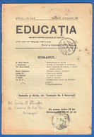 Rumänien; Wrapper 1926; Michel 266; Revista Educatia Nr 7/8; 36 Seiten; Romania - Covers & Documents