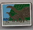 Magnifique Pin´s TIMBRE USA 25 CENTS BRONTOSAURUS - Mail Services