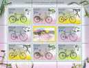 2008 RUSSIA Bicycles. Sheetlet Of 8 + Label (2 Sets) - Wielrennen