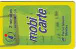 MOBICARTE 2 MINUTES JAUNE 04/98 Au 12/2001 Sans Cadre, Barre Sur Code ETAT COURANT - Cellphone Cards (refills)