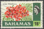 Bahamas 1971 SG 371 18c. Queen Elizabeth II & Royal Poinciana Flowers - 1859-1963 Colonia Británica