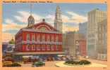 Boston Mass. Faneuil Hall - 1950s - Voitures Cars - Animée - Non Circulée - Unused - Boston