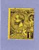 MONACO TIMBRE N° 20 OBLITERE PRINCE ALBERT 1ER 1F NOIR SUR JAUNE - Used Stamps