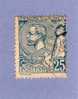 MONACO TIMBRE N° 25 OBLITERE PRINCE ALBERT 1ER 25C BLEU - Used Stamps