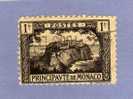 MONACO TIMBRE N° 60 OBLITERE ROCHER DE MONACO IF NOIR SUR JAUNE - Used Stamps