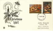UK FDC MICHEL 474 & 476 CHRISTMAS 1967 - 1952-71 Ediciones Pre-Decimales
