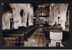 Real Photo Postcard Interior & Font St Augustine's Church East Hendred Near Wantage Berkshire Now Oxfordshire - Ref 407 - Autres & Non Classés