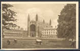 United Kingdom England Cambridgeshire King´s College College From The Backs Cambridge Severs Old Postcard Mint - Cambridge