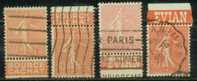 France Bande Publicitaire 4 Timbres Dallay N° 56 Oblitérés - Cote 10 Euros - Prix De Départ 3,3 Euros - Andere & Zonder Classificatie