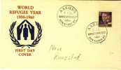 DENMARK FDC MICHEL 377 REFUGIEES 1960 - Vluchtelingen