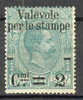 Italy 1890 Mi. 64 Parcel Post King Umberto I. Overprinted Valevole Per Le Stampe MH - Ungebraucht