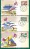 BELGIE - EXPOSITION UNIVERSELLE De BRUXELLES - 1958 First Day Covers (6) Of The Complete Set Yvert # 1047/1052 - 1951-1960