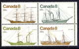 Canada Scott #  673a MNH VFships Se-tenant Block Of 4 - Nuovi