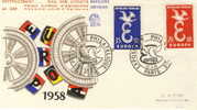 FRANCE FDC MICHEL 1210/11 EUROPA 1958 - 1958