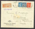 France Recommandée Registered Consulat De Suisse Strasbourg 1927 Cover Prés De Phalsbourg Maselle - Lettres & Documents