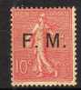 France FM N° 4 Avec Charniere * - Timbres De Franchise Militaire