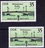 Brücken 1985 Mit Kurzer Laterne DDR 2974 I ** 26€ Plus Vergleich Error On Stamps Of Germany - Varietà E Curiosità