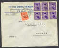 Egypt Egypte Airmail The Star General Commercial Engineering Co Deluxe Alexandria Cancel 1946 Cover To Malmoe Sweden - Lettres & Documents