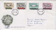 GB - FDC 1198/1201 (S-G) British Motor Cars. - 1981-90 Ediciones Decimales