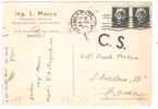26681)cartolina Ing. L. Mosca Con 2x15c Imperiale Da Napoli A Roma Il 18-7-1944 - Poststempel