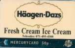 # UK_OTHERS MERCURY-MP133 Haagen-Dazs 0,5 Gpt 04.91 4308ex Tres Bon Etat - Mercury Communications & Paytelco