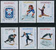 1968  -  Olympic Winter Games Grenoble 6v  -  ALBANIA - Hiver 1968: Grenoble