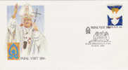 Australia-1986 Pope Visit  Alice Springs 29th November Souvenir Cover - Brieven En Documenten