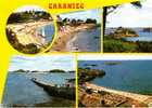 CPSM. CARANTEC. LA PLAGE DU KELENN. LA GREVE BLANCHE. LE CHATEAU DU TAUREAU ET L'ILE LOUET. LE PORT ET L'ILE CALLOT. - Carantec