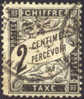 France J12 / Y11 Used 2c Postage Due Of 1882 - 1859-1959 Usati