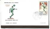 CONGO1968 Cover FDC  OLYMPIC GAMES 1968 MEXICO FOOTBALL - Summer 1968: Mexico City