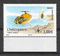 France 2007 - N° 70 ** L'Hélicoptère (coin De Feuille Numéroté) - 1960-.... Mint/hinged