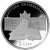 LATVIA  OWL ''LATVIAN UNIVERSITET'  1 LATS SILVER COIN  PROOF 2009 Y - Lettland