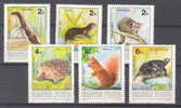 Hungary Magyar 1986 Mi. 3860-65A Protected Animals Geschützte Tiere Wildkatz Otter Hermelin Eichhörnchen Hedgehog Turtle - Ongebruikt