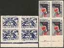 Carpatho-Ukraine 1945 Mi# 79-80 A ** MNH - Blocks Of 4 - Carpatho-Ukraine