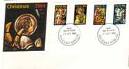 AUSTRALIA FDC CHRISTMAS STAINED WINDOWS GLASS PAINTINGS DATED 31-10-1984 CTO SG? READ DESCRIPTION !! - Brieven En Documenten