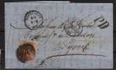 12 Lettre Bxl Lyon  06/05/1860 Margé  Cob 175 - 1858-1862 Medaglioni (9/12)