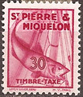SAINT-PIERRE & MIQUELON..1938..Michel # 36...MH...Portomarken. - Unused Stamps