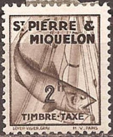SAINT-PIERRE & MIQUELON..1938..Michel # 40...MH...Portomarken. - Unused Stamps