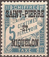 SAINT-PIERRE & MIQUELON..1925/27..Michel # 10...MLH...Portomarken. - Ungebraucht