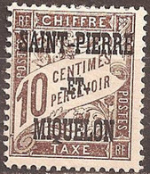 SAINT-PIERRE & MIQUELON..1925/27..Michel # 11...MLH...Portomarken. - Unused Stamps