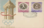 Poland-1956 Melbourne Olympic Games Souvenir Cover 60gr +1.55Zt - Sommer 1956: Melbourne