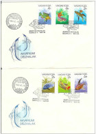 Hungary Fauna Fishes 1987 FDC X2 - FDC