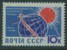 Soviet Unie CCCP Russia 1964 Mi 2864 ** Globe + Sun - Int. Quiet Sun Year / Weltkugel + Sputnik + Korpuskularstrahlen - Klimaat & Meteorologie