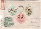 1953 Busta Racc. Viaggiata Con Affrancatura "Inaugurazione Nepstadion Di Budapest" - Postmark Collection