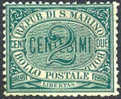 San Marino #1 Mint Hinged 2c Green From 1877 - Nuovi