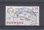 Danemark YT 1099 Obl : Carte De L'île Avernako - Usado